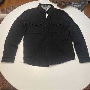 Vince Black Lightweight Shirt Jacket